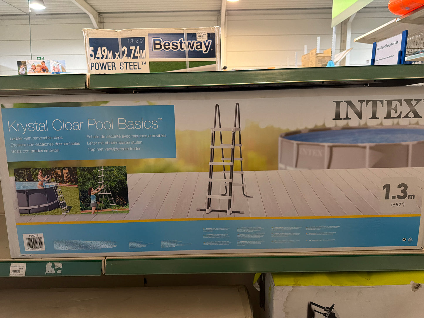 Intex krystal clear pool basics
ladder met verwijderbare treden
1,3m