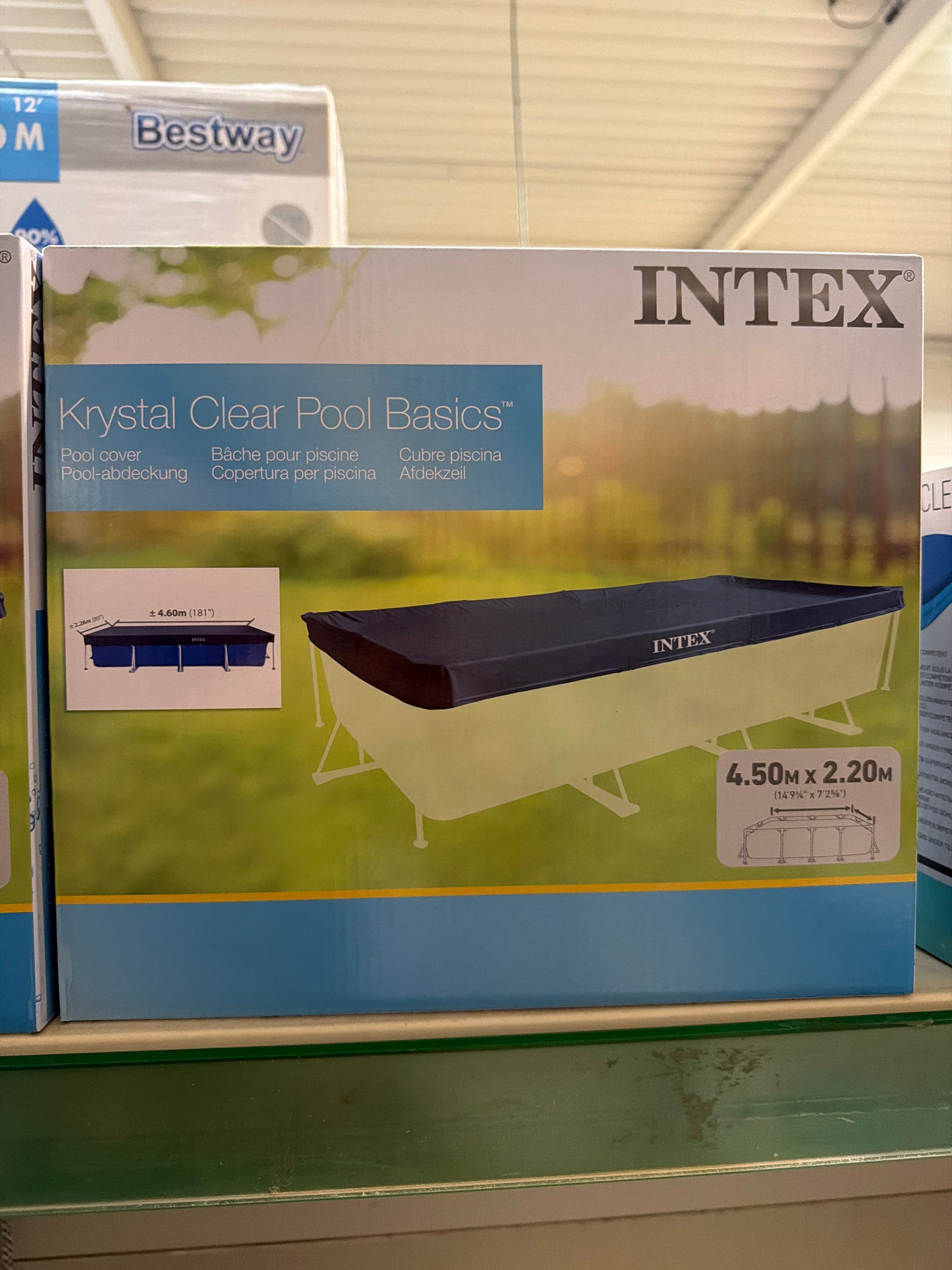 Interx krystal clear pool basics pool cover 4,5m x 2,2m