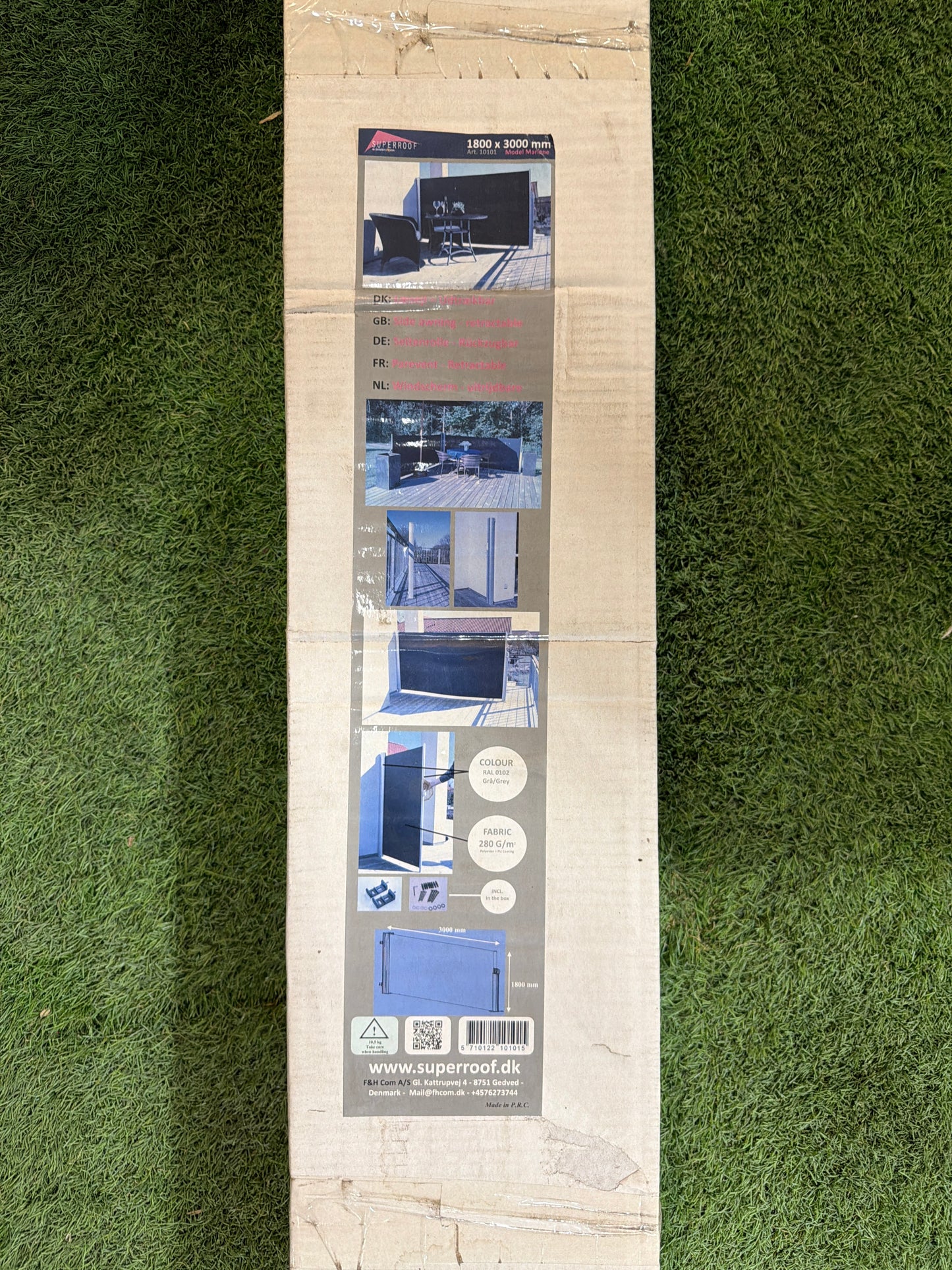 Superroof windscherm
180cm x 300cm
Grijs