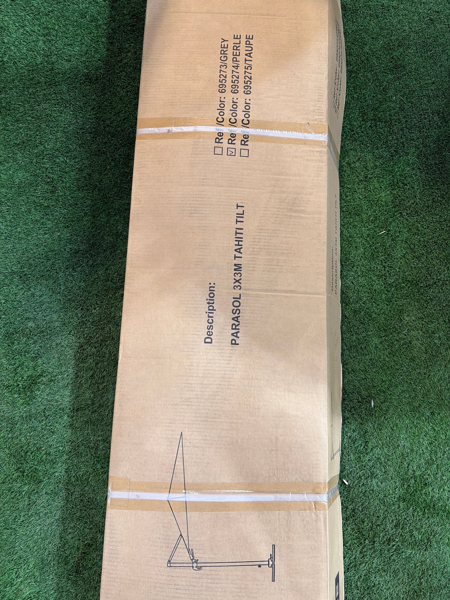 Handy Home tilt-parasol
3m x 3m tahiti tilt
perle