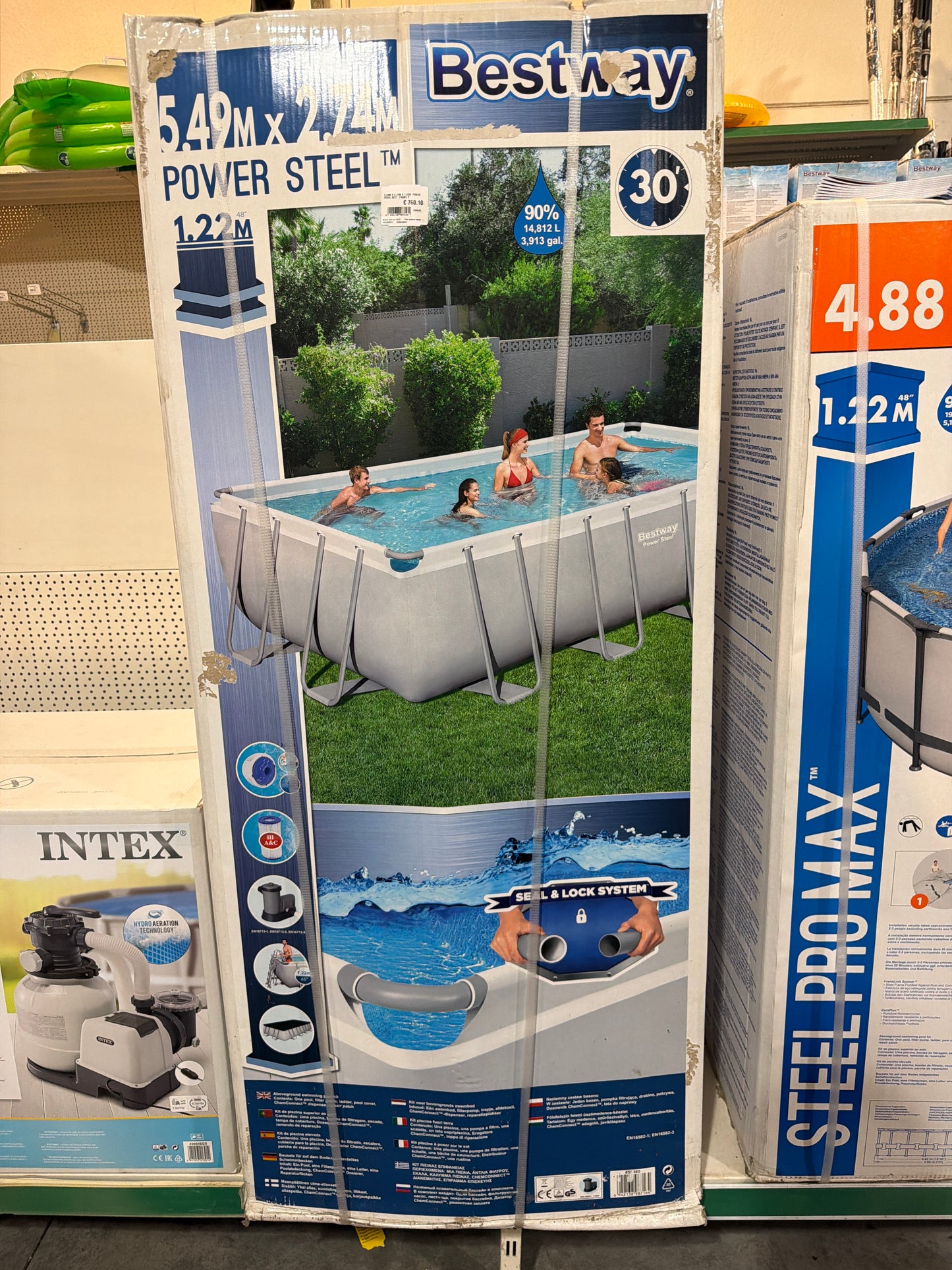 Bestway power steel frame pool
5,49m x 2,74m x 1,22m