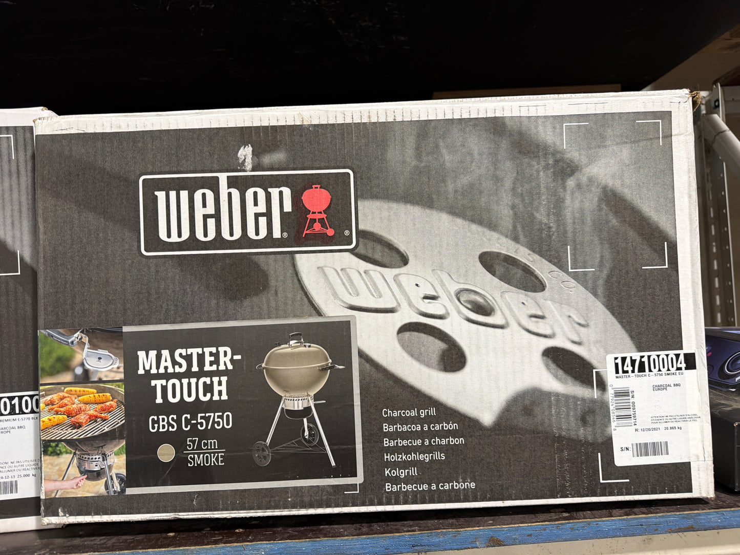 Weber master-touch C-5750 gbs smokegrijs

57cm houtskool bbq
