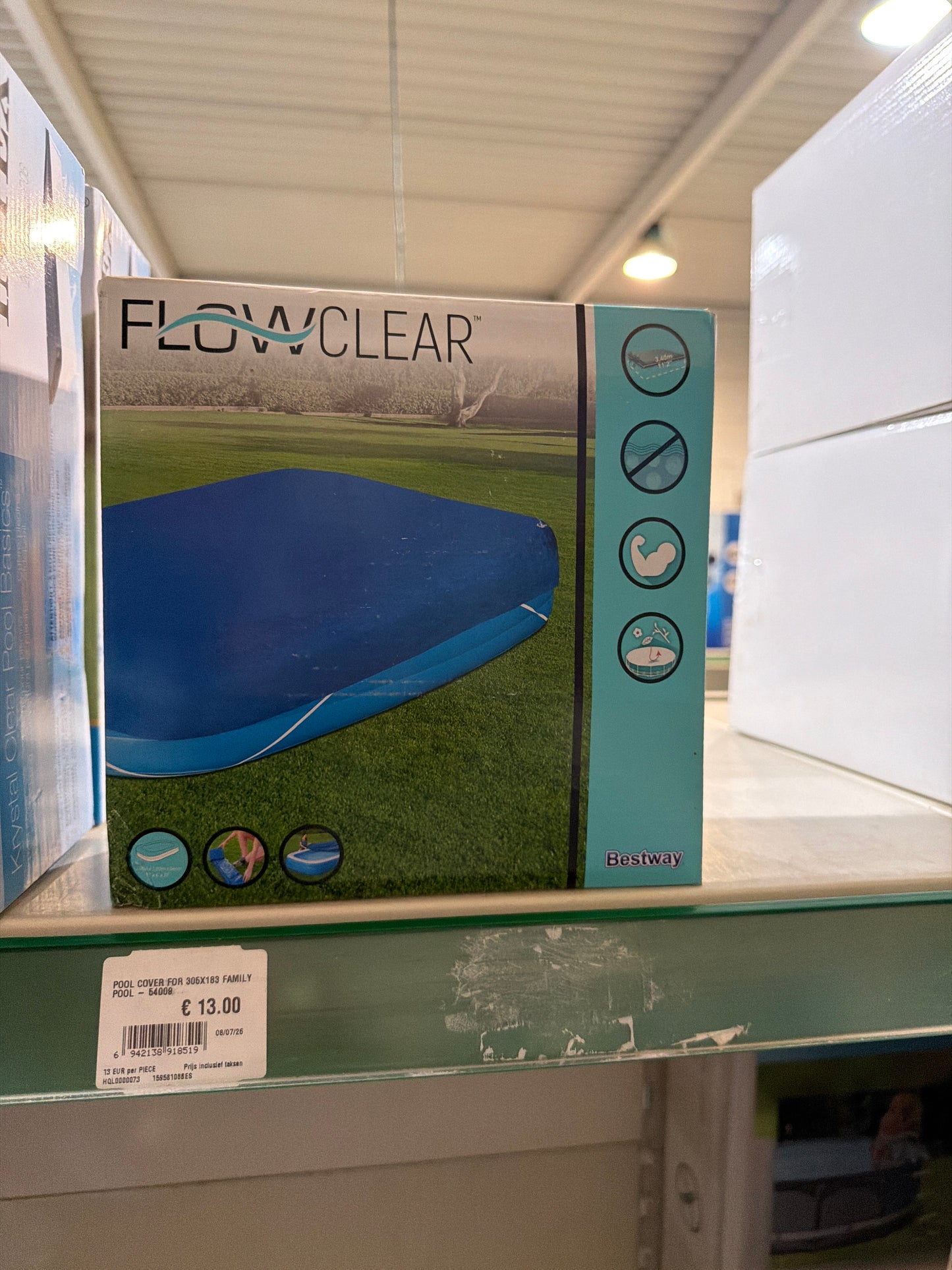 Bestway flowclear cover for family pool 305cm x 183cm