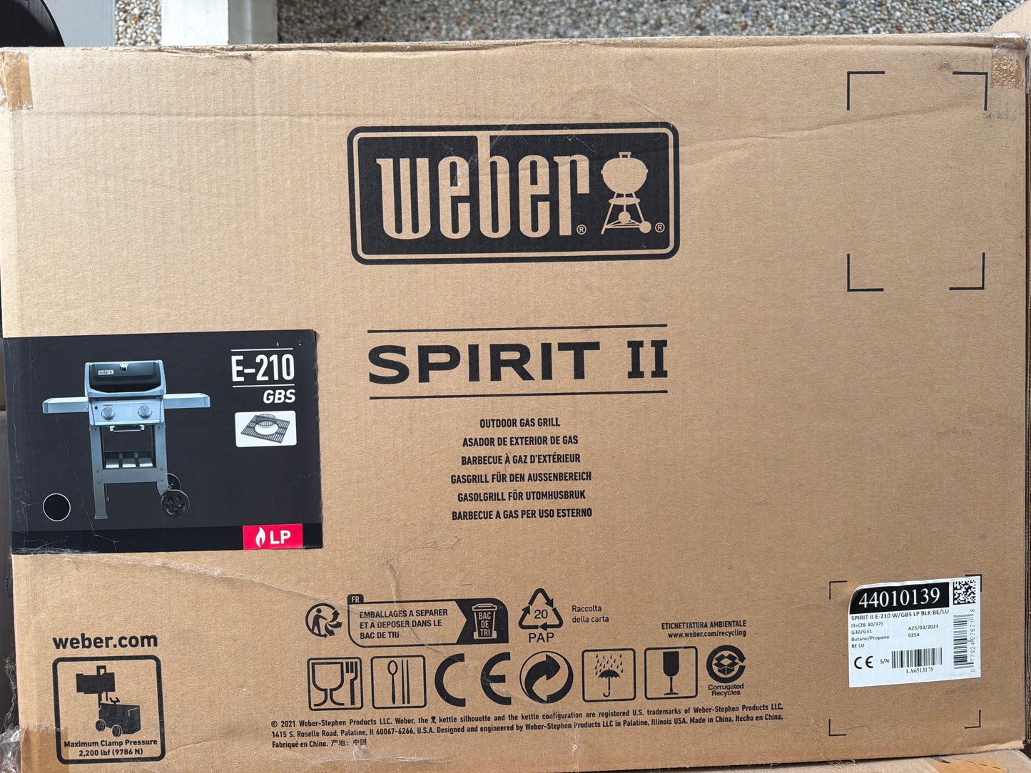 Weber spirit || E-210 gbs

gas bbq