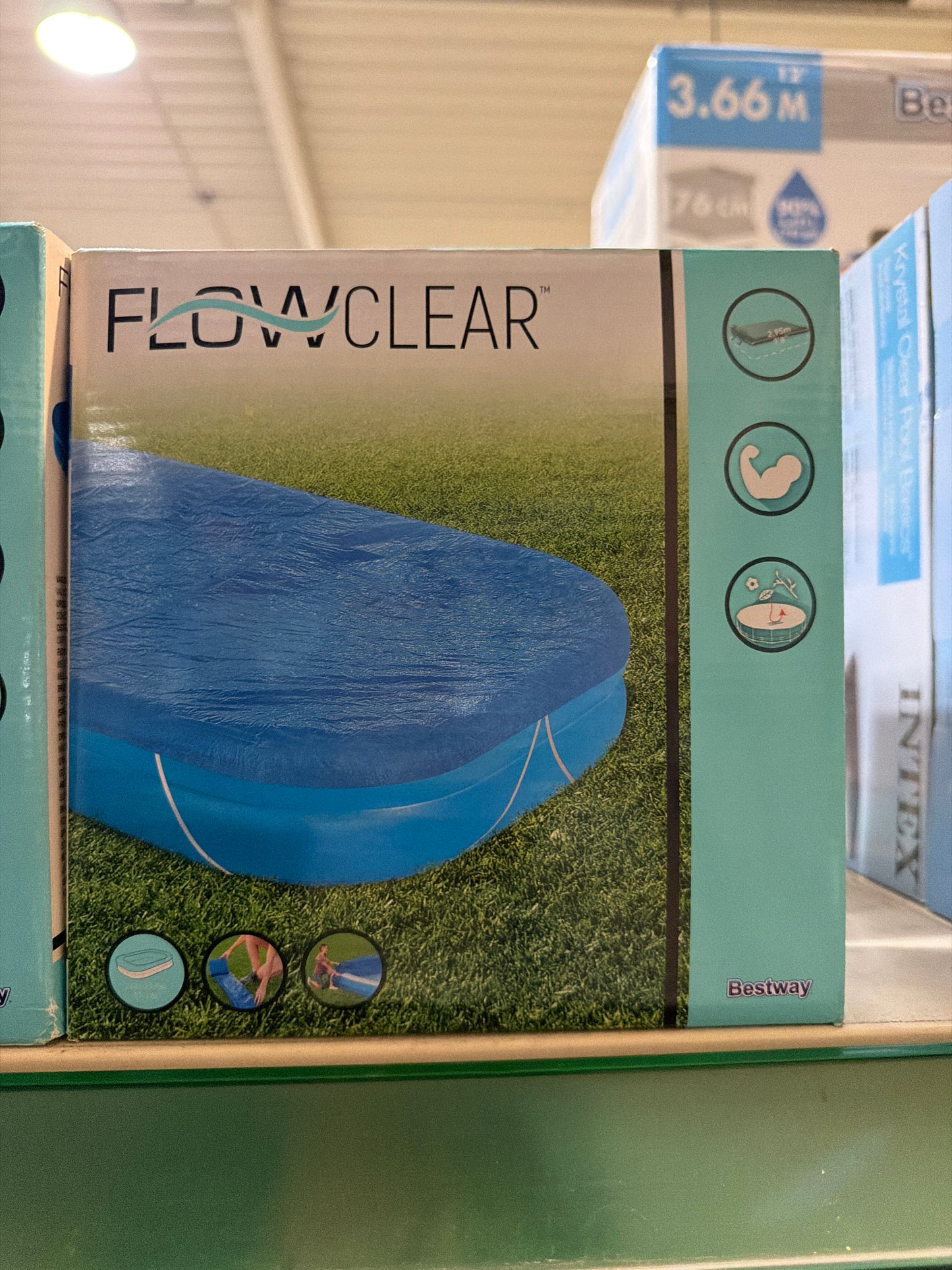 Bestway flowclear cover for family pool 262cm x 175cm