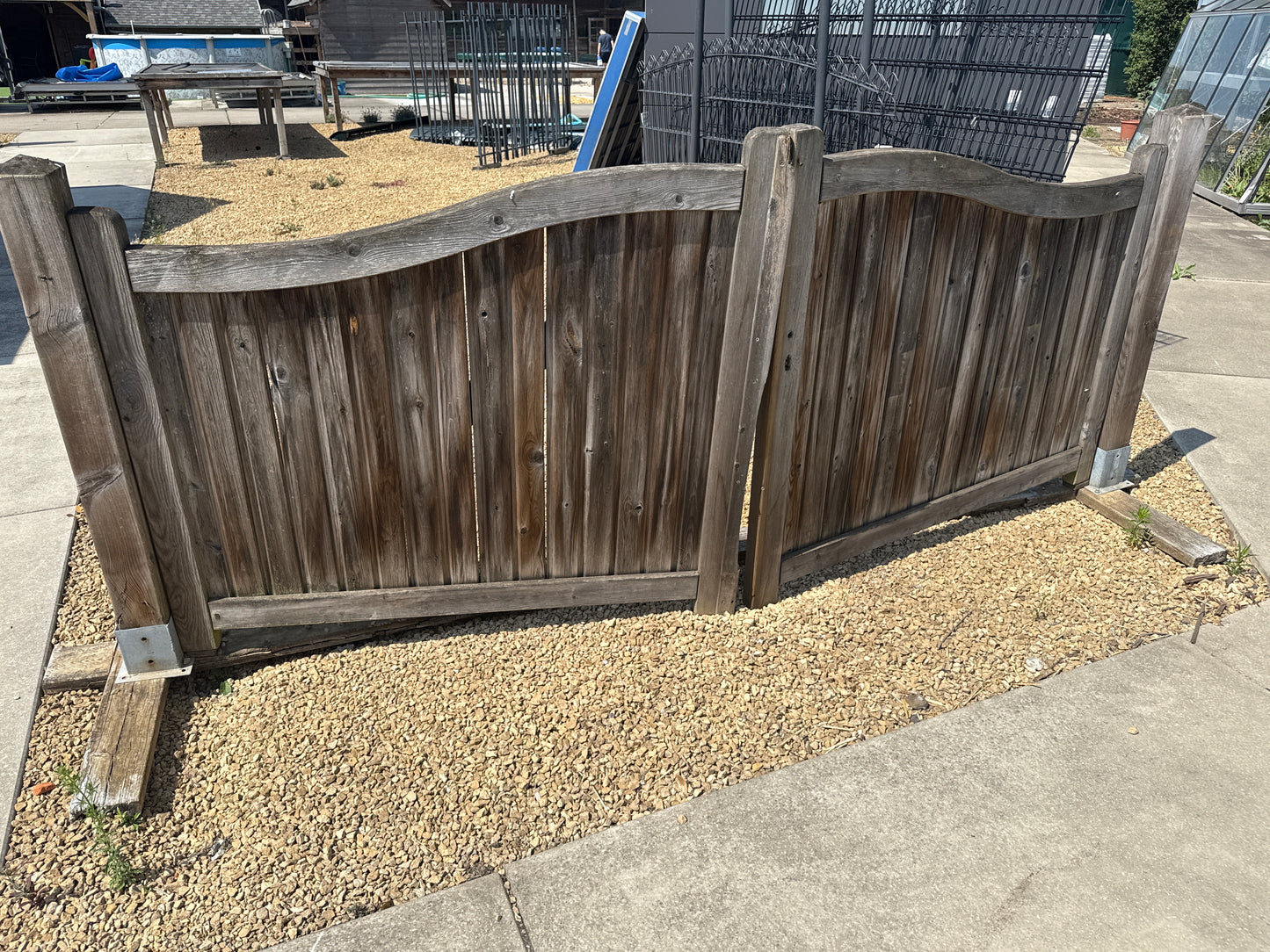 10083 Houten poort ong 3m